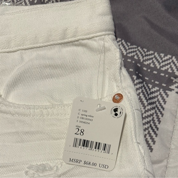 NWT Free People Loving Good Vibrations Jean Shorts - Picture 7 of 7